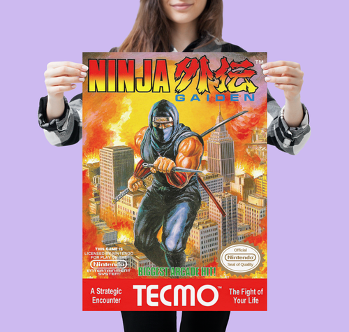 Retro NES Poster Vintage Super Nintendo Poster 80er 90er Jahre Wandkunst A5 A4 A3 A2 - Bild 39 von 52