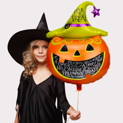Halloween Kürbis Folienballon Grusel - Dekoration, Requisite, Party, Trick or Treat