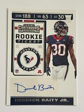 2019 Panini Contenders Texans Derrick Baity Jr. Rookie Ticket Auto #234