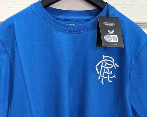 Glasgow Rangers FC 23/24 Castore mens medium blue football t-shirt top RRP£35 - Picture 1 of 22