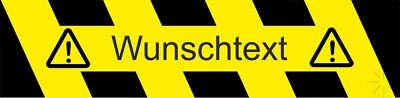 Autoaufkleber Achtung Gelb Schwarz Wunschtext C47 Sticker-12cm - Bild 1 von 4