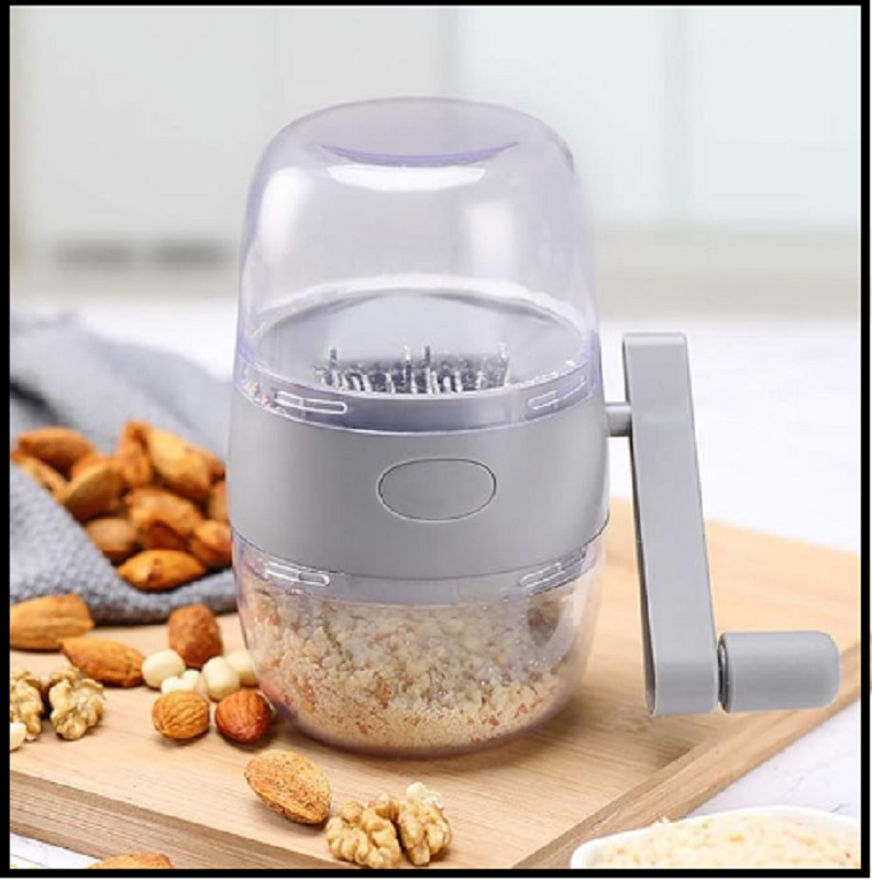 Nut Chopper Portable Manual Nut Grinder with Hand Crank for All Nuts Hand Held