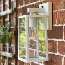 Davenport White Contemporary Outdoor Garden Wall Light