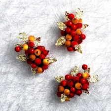 Frontgate Winterberry Jeweled Ornaments Set Of 3 $179