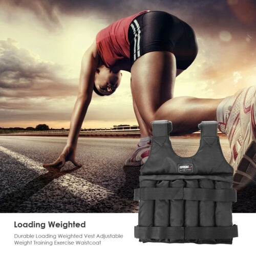 New Durable Loading Weighted Vests Adjustable Weight Exercise Waistcoat Jackets - Picture 2 of 28