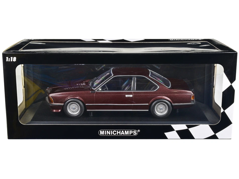 1982 BMW 635 CSi Red Metallic 1/18 Diecast Model Car by Minichamps - Image 3 of 3