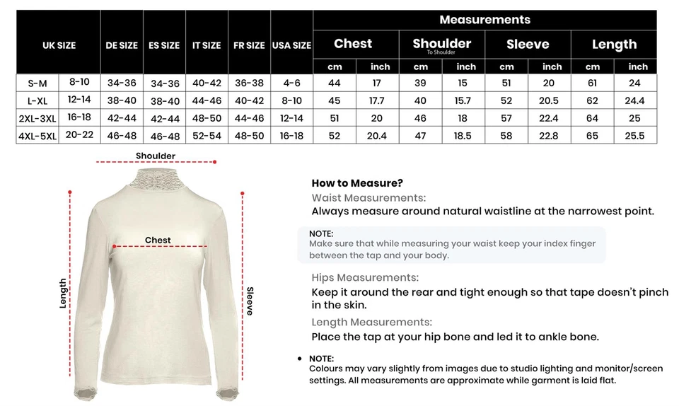 Womens Ladies Long Sleeve Frill Ruffles High Neck Polo Stretch Jumper Tops - Image 2 of 2