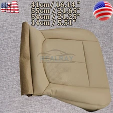 Lariat Driver Side Bottom PERFORATED Leather Seat Cover Tan fits Ford F150 11-14