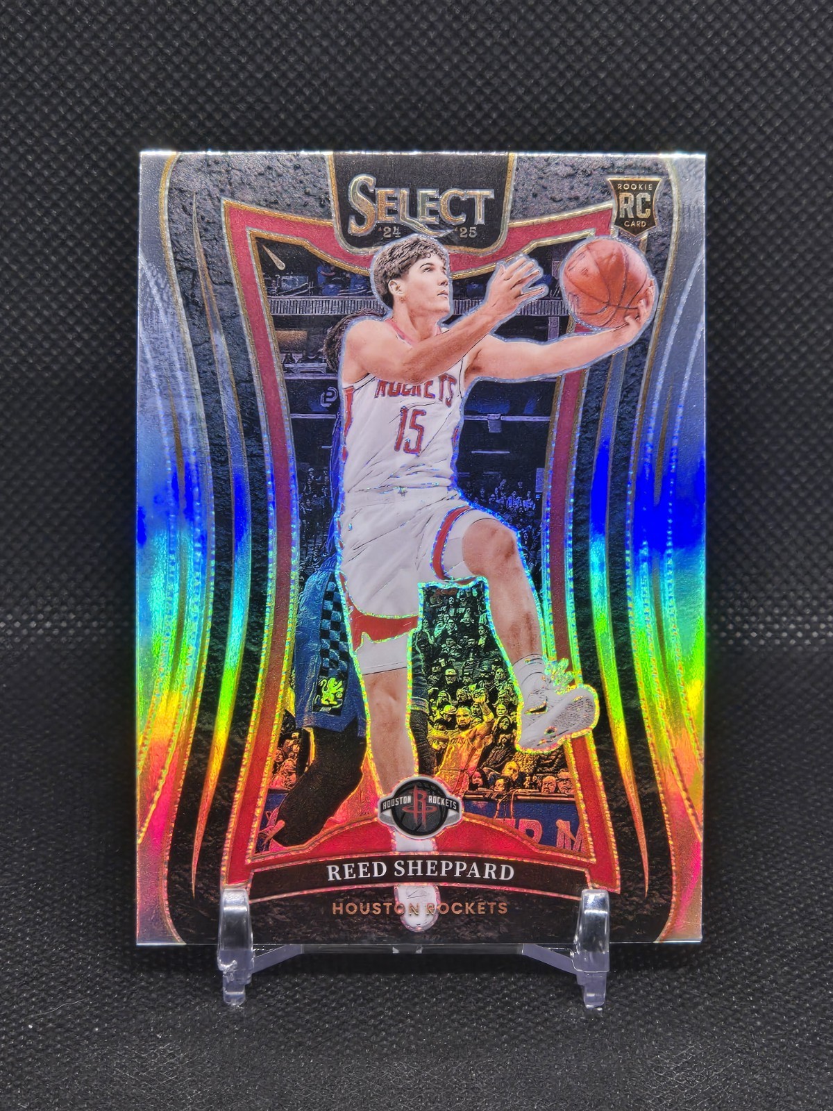 Reed Sheppard RC 2024-25 Select Mezzanine Level Silver Prizm #366 NBA Rookie SP 