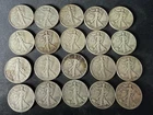 20 walking liberty half dollars Mixed Dates, MM And Grades.