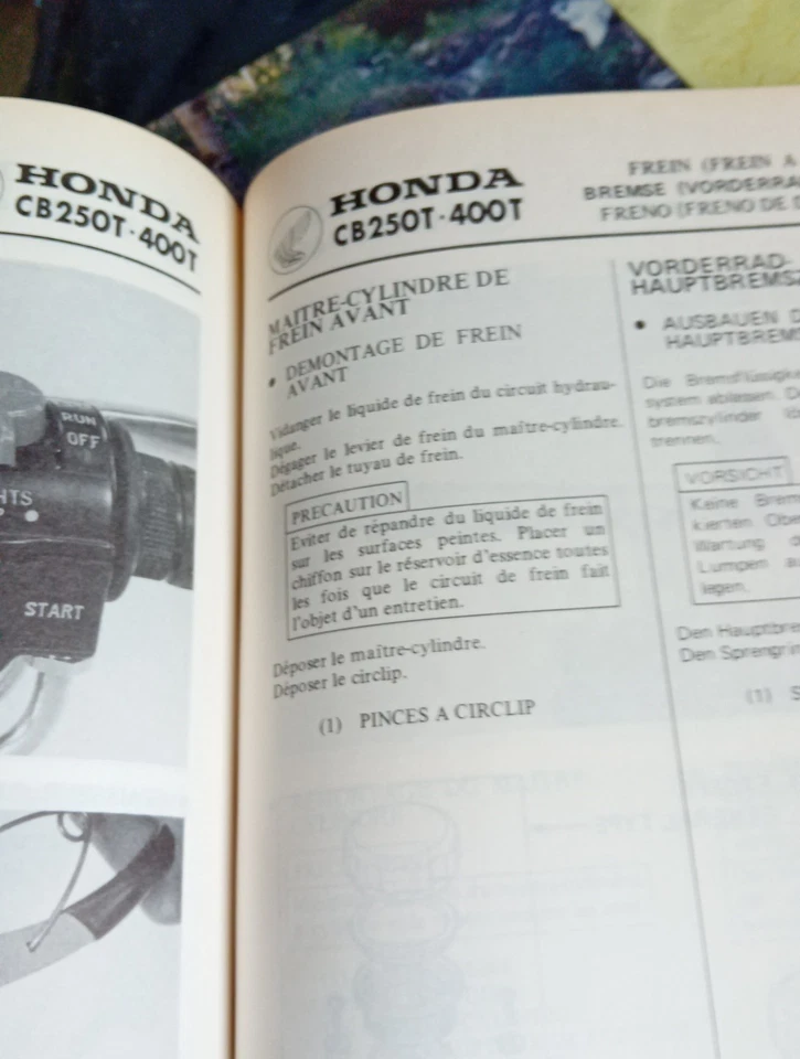 manuel d`atelier Honda CB250 T et N CB400 T / N /CM400T - Photo 4/4