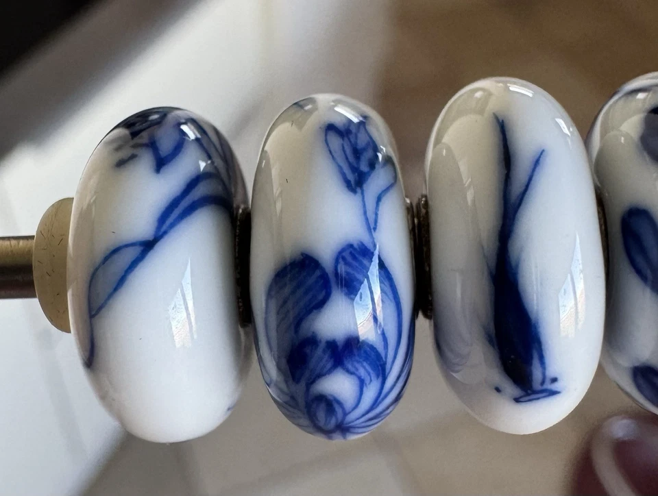 Trollbeads Brush of Blue Set • Porzellan • Limitiert 2019 • neu • selten - Bild 2 von 4