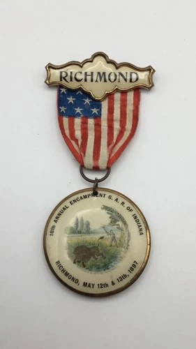 1897 G.A.R. Richmond Indiana 18th Encampment Medal May 12th&13th