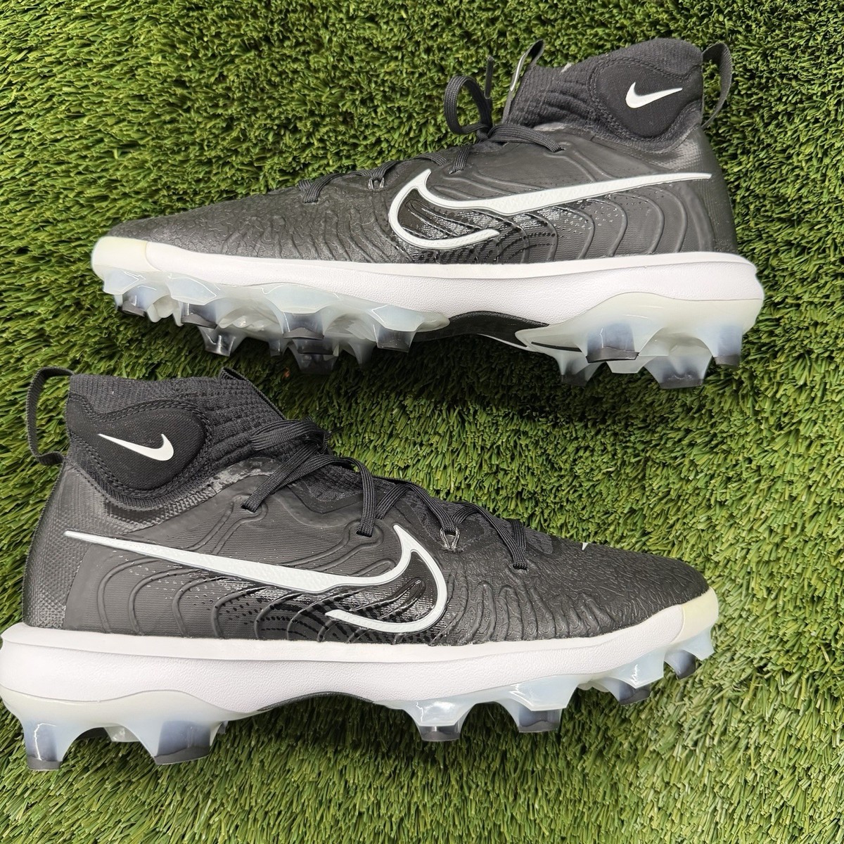 Men\'s Nike Alpha Huarache NXT MCS Baseball Cleats Black DJ6519-001 White Nike Alpha Huarache NXT MCS Black White Baseball Cleats  main image 4