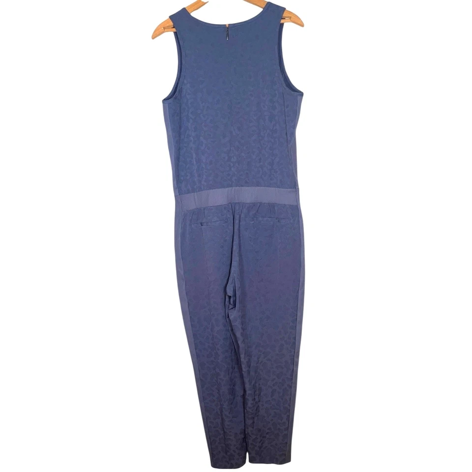 ATHLETA Brooklyn Textured Jumpsuit in Medieval Violet Size: 10 - Image 3 of 4