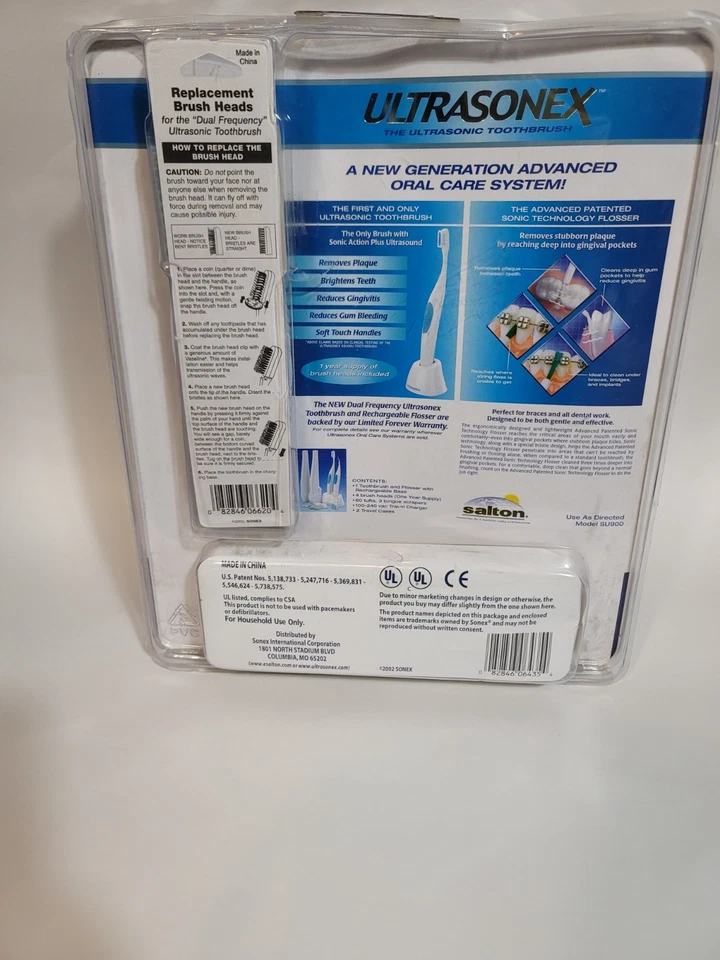 Cepillo de dientes ultrasónico y sistema de hilo dental Vitg años 90 Salton Ultrasonex SU900 NUEVO EN STOCK Nuevo Foto 2 de 4