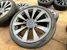 OEM 2024 Tesla Model X Plaid Wheels 265/35/22 and 285/35/22 Pirelli USED TIRES