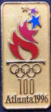 Atlanta 1996 Olympics Centennial Flame Pin – 100 Years Commemorative Brooch