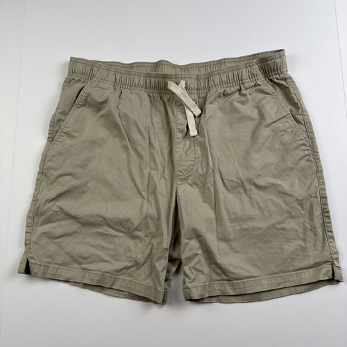 GoodFellow & Co Men's Elastic Drawstring Shorts Size Small Beige Tan Pockets