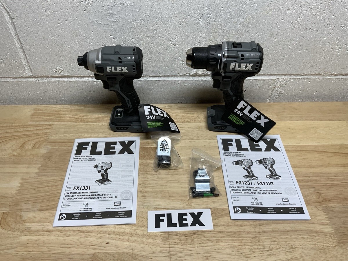FLEX 24v Compact Impact Driver (FX1331) Drill Driver (FX1131