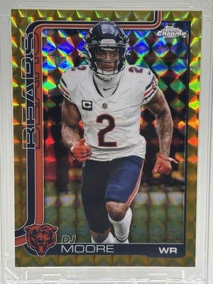 Topps 2025 Topps Chrome D.J. Moore #48 Chicago Bears #02/50 JERSEY MATCH🔥