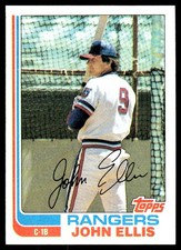 John Ellis 1982 Topps #177 Texas Rangers MLB READ FREE SHIPPING AutographDen