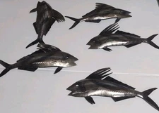 Handcrafted Metal Tuna Fish Wall Art – Rustic Steel Nautical Decor – 11” Long, 5