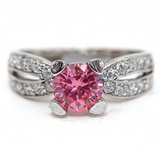 2CT Treated Pink Sapphire 925 Sterling Silver Ring Jewelry Sz 6,7,8,9 MK4