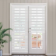 Cordless Zebra Blinds for Window, French Door Blinds Free-Stop Roller Window Sha