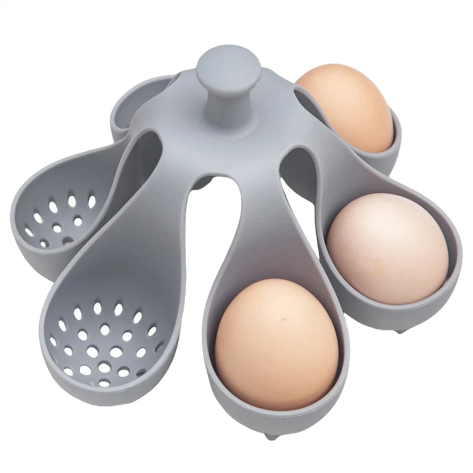 Silikon-Eierkocher, Eierkocher, Eierpochierer, Silikonbecher-Gestell - Bild 3 von 4