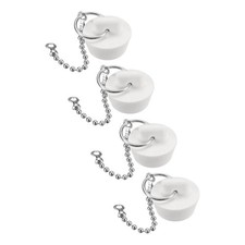 uxcell 4 Pcs Tub Stoppers, Rubber Bathtub Stoppers 7/8" to 7/8"to 1", White