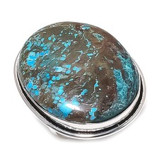 Tibetan Turquoise Gemstone 925 Sterling Silver Jewelry Ring Size 8 b802