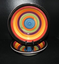 Set of 2  RONDO by PHILLIPE RICHARD 7" Cereal bowl Hand Painted