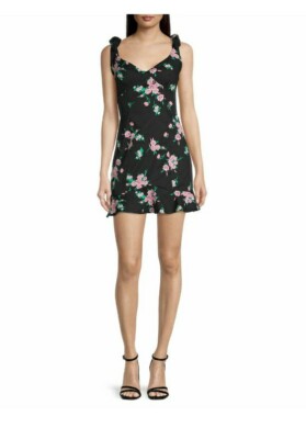 New B. Smart Juniors Sleeveless Floral Bodycon Dress Sz 5