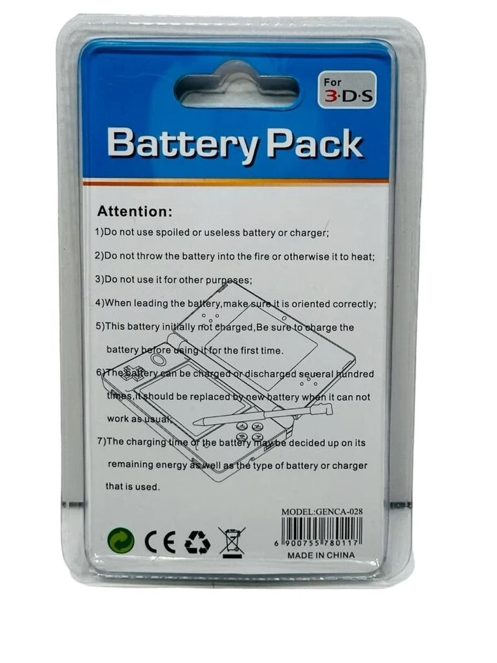 Batería recargable Nintendo 3DS 2000mAh 3.7V Foto 2 de 2