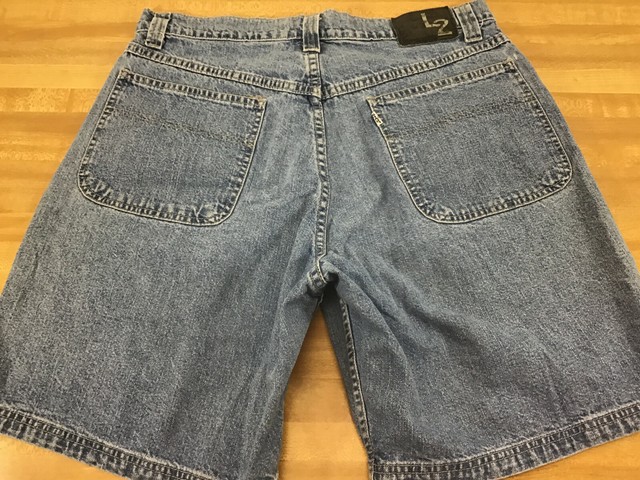 Levis L2 Mens Blue Jean Shorts Tag Size 36 36W Actual 33 33W Vintage Retro Rare | eBay
