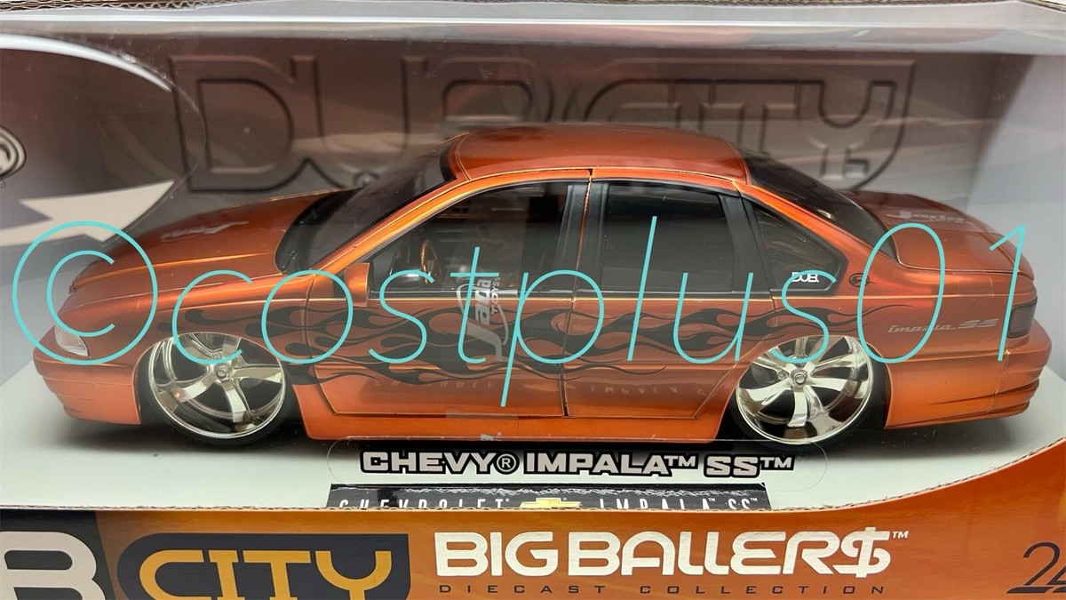 JADA DUB CITY BIG BALLERS 1996 CHEVY IMPALA SS 1:18 COPPER ORANGE