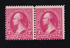 US 276/267 2c Washington Mint Pair Type 2 & 3 Fine OG NH SCV $500 (BB6)