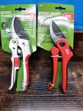 Ace Ratchet Pruning Shears Cuts Up To 3/4 In Diameter Branches, Bypass Shears 