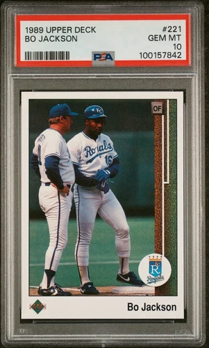 1989 Upper Deck #221 Bo Jackson PSA 10 Gem Mint Kansas City Royals