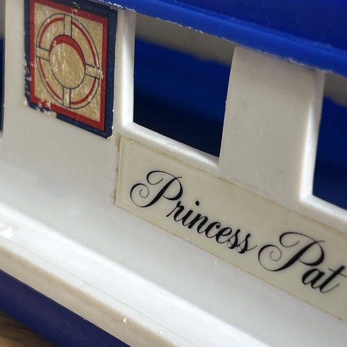 Vintage Tim-Mee Toys Plastic Ferry Boat #3200 Blue & White USA Princess Pat - Picture 11 of 22