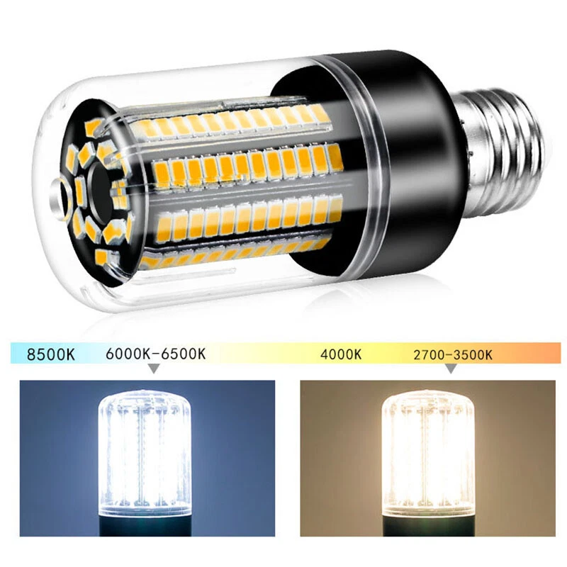 LED Corn Light Bulbs SMD5736 27 E14 Bulb Lamp Aluminum Radiator Lighting 5W-20W - Image 2 of 4