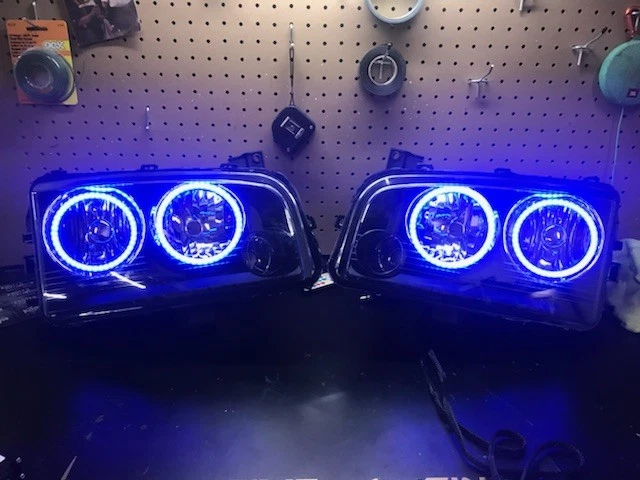 Dodge Charger 06-10 Faros Preconstruidos LED RGB Ojos de Ángel Anillo Halo Foto 4 de 4