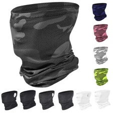 Hiking Face Mask Shield Scarf Neck Gaiter Ice Silk Sunscreen Headwear Scarves