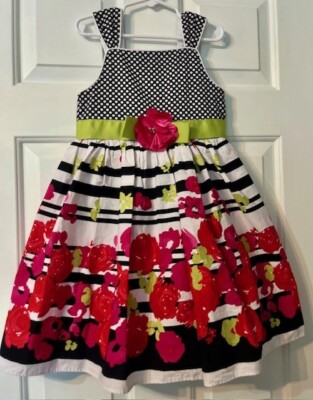 Sweet Heart Rose Little Girls Multicolor Floral Polka Dot Dress SZ 6 Green Belt | eBay Sweet Heart Rose Little Girls Multicolor Floral Polka Dot Dress SZ 6 Green Belt | eBay