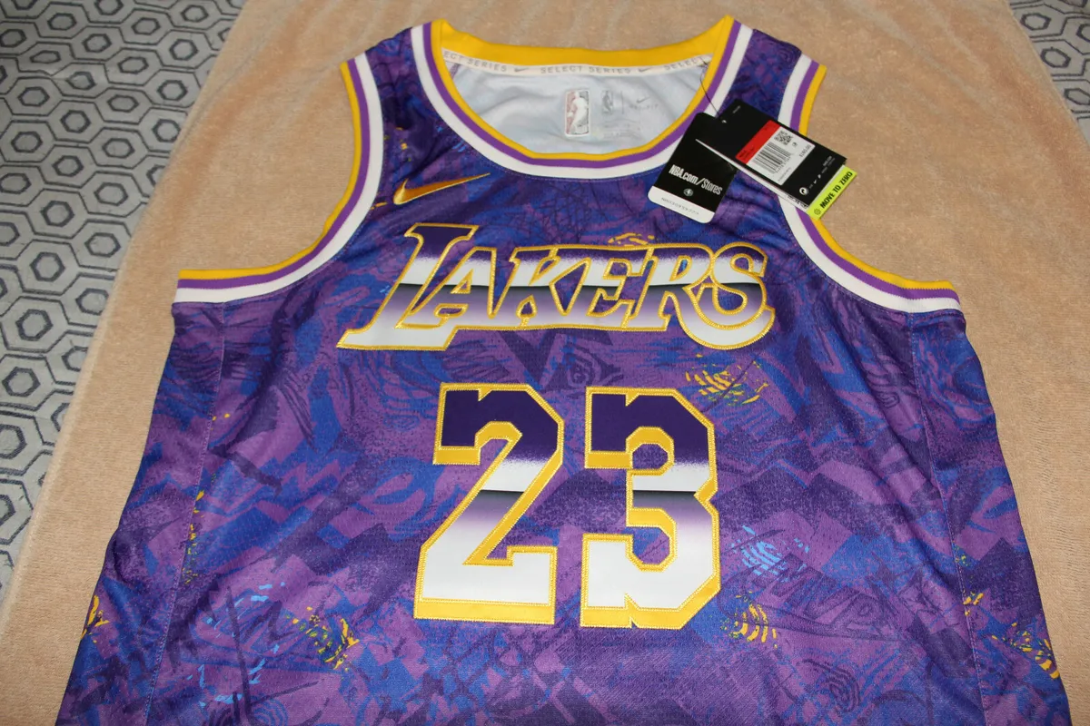 Men's Los Angeles Lakers LeBron James Nike Purple Select Series MVP  Swingman Jersey