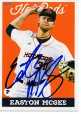 Easton McGee 2019 Bowling Green Hot Rods Autographed Signed Card