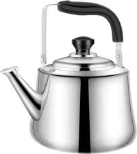 10 Litre Whistling Kettle Large Stainless Steel Coffee Tea Pot Induction Gas 10L