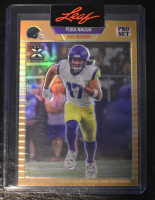 2023 Leaf Pro Set Metal Gold Puka Nacua rookie #'d 153/199