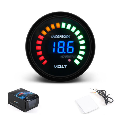 2'' 52mm Electronic Auto Voltage Gauge Digital Analog LED Black Car Volt Meter - Picture 1 of 7